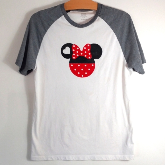 Old Navy Minnie Mouse Logo Short Sleeve Baseball T Shirt Size Small - Picture 1 of 7
